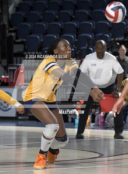 Thumbnail 2 in Cypress Ranch vs The Woodlands (UIL Volleyball 6A D1 Area) photogallery.
