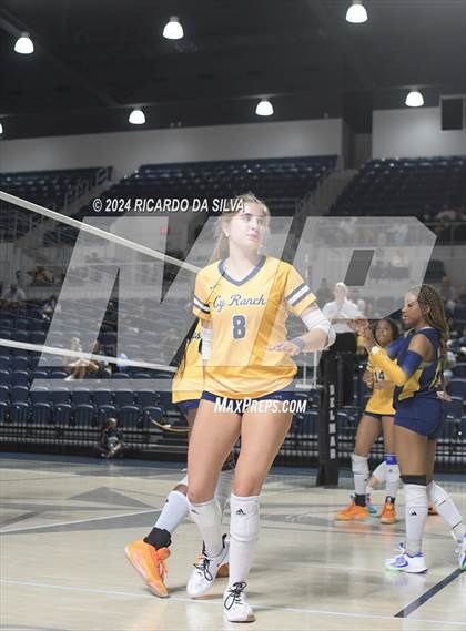 Thumbnail 2 in Cypress Ranch vs The Woodlands (UIL Volleyball 6A D1 Area) photogallery.