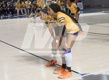 Thumbnail 3 in Cypress Ranch vs The Woodlands (UIL Volleyball 6A D1 Area) photogallery.