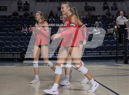 Thumbnail 3 in Cypress Ranch vs The Woodlands (UIL Volleyball 6A D1 Area) photogallery.