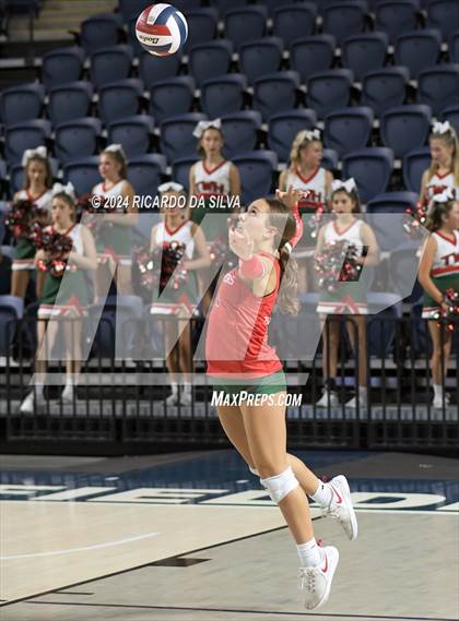 Thumbnail 3 in Cypress Ranch vs The Woodlands (UIL Volleyball 6A D1 Area) photogallery.