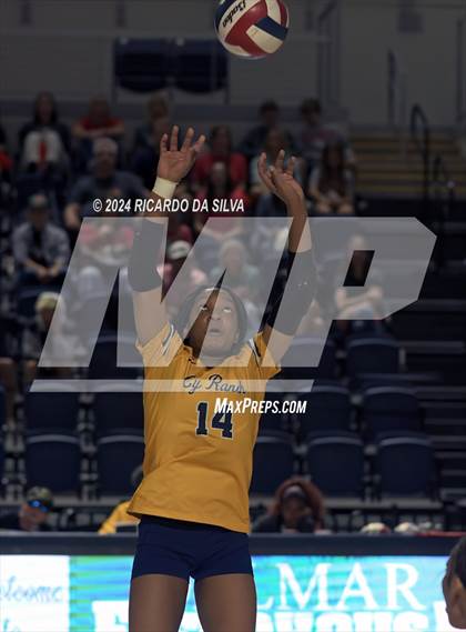 Thumbnail 2 in Cypress Ranch vs The Woodlands (UIL Volleyball 6A D1 Area) photogallery.
