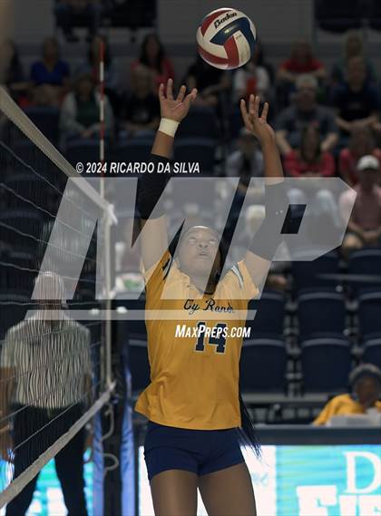 Thumbnail 3 in Cypress Ranch vs The Woodlands (UIL Volleyball 6A D1 Area) photogallery.