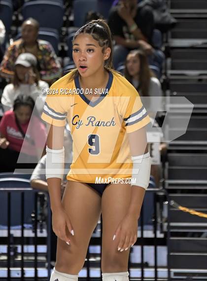 Thumbnail 3 in Cypress Ranch vs The Woodlands (UIL Volleyball 6A D1 Area) photogallery.