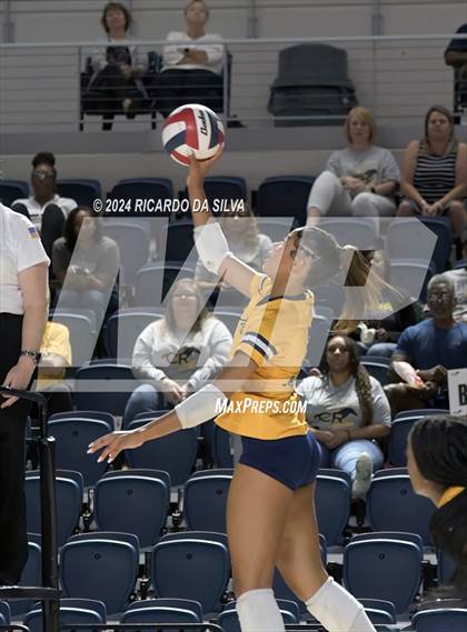 Thumbnail 1 in Cypress Ranch vs The Woodlands (UIL Volleyball 6A D1 Area) photogallery.