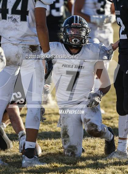 Thumbnail 1 in Pueblo South vs Roosevelt (CHSAA 3A Playoff Semifinal) photogallery.