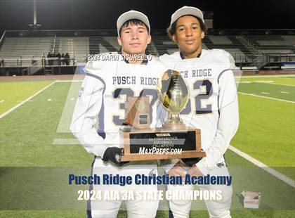 Thumbnail 2 in Pusch Ridge Christian Academy vs ALA - West Foothills (AIA 3A Division Final - Awards) photogallery.