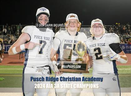 Thumbnail 2 in Pusch Ridge Christian Academy vs ALA - West Foothills (AIA 3A Division Final - Awards) photogallery.