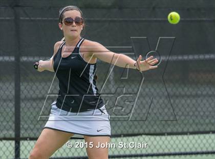 Thumbnail 1 in Coffee County Central vs Siegel (TSSAA 4-AAA Regional Doubles Semifinal)  photogallery.