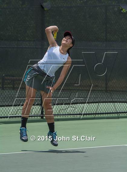 Thumbnail 1 in Coffee County Central vs Siegel (TSSAA 4-AAA Regional Doubles Semifinal)  photogallery.
