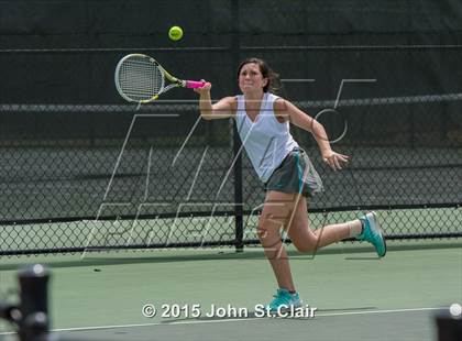 Thumbnail 3 in Coffee County Central vs Siegel (TSSAA 4-AAA Regional Doubles Semifinal)  photogallery.