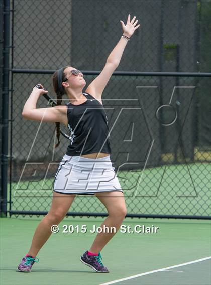 Thumbnail 1 in Coffee County Central vs Siegel (TSSAA 4-AAA Regional Doubles Semifinal)  photogallery.