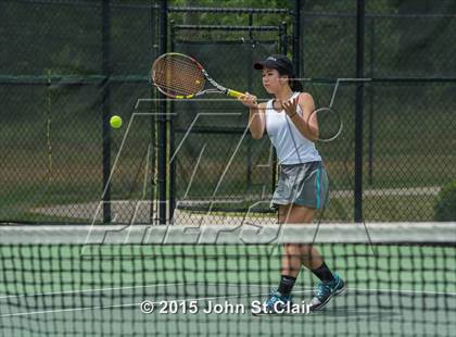 Thumbnail 1 in Coffee County Central vs Siegel (TSSAA 4-AAA Regional Doubles Semifinal)  photogallery.