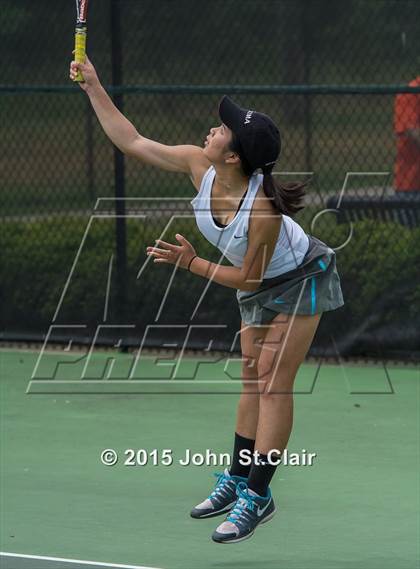 Thumbnail 3 in Coffee County Central vs Siegel (TSSAA 4-AAA Regional Doubles Semifinal)  photogallery.