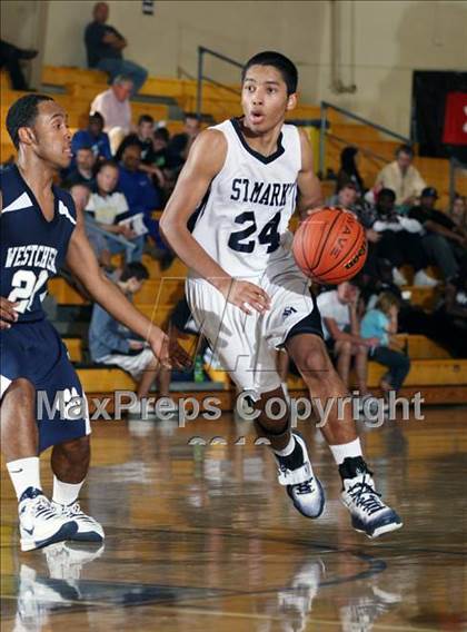 Thumbnail 2 in Westchester Country Day vs St. Marks (City of Palms Classic) photogallery.