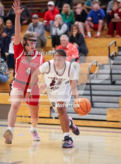 Thumbnail 2 in Regis Jesuit vs Cherokee Trail (Cherry Creek High School Girls Basketball Tournament)) photogallery.