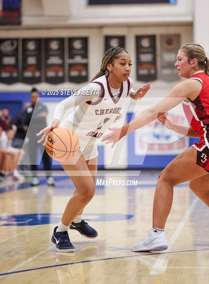 Thumbnail 2 in Regis Jesuit vs Cherokee Trail (Cherry Creek High School Girls Basketball Tournament)) photogallery.