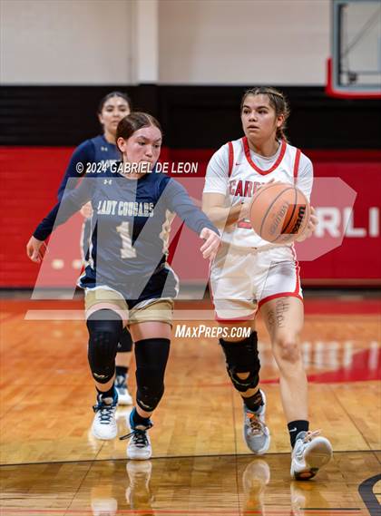 Thumbnail 2 in Harlingen vs. Edinburg North (UIL Basketball 6A Bi-District) photogallery.
