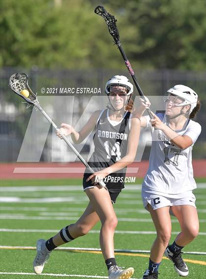 Thumbnail 2 in Robinson @ Calvary Christian (2021 Lacrosse District Championship Tournament) photogallery.