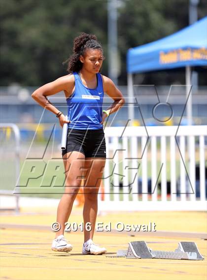 Thumbnail 3 in CIF NCS Masters Track and Field Championships (Girls 4x100 Meter Relay) photogallery.