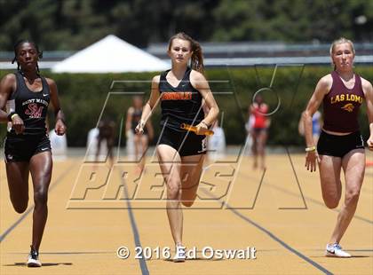 Thumbnail 1 in CIF NCS Masters Track and Field Championships (Girls 4x100 Meter Relay) photogallery.
