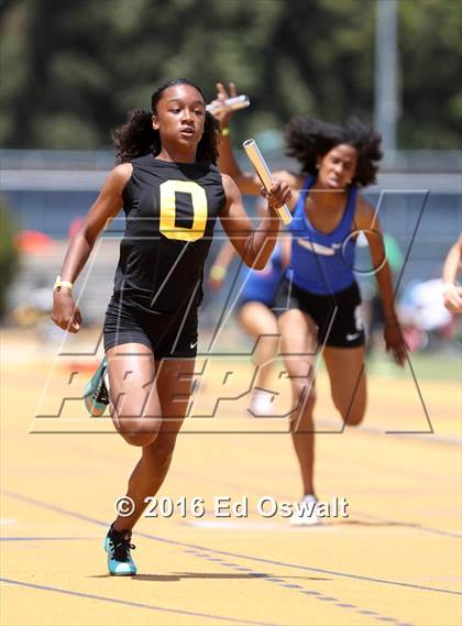 Thumbnail 2 in CIF NCS Masters Track and Field Championships (Girls 4x100 Meter Relay) photogallery.