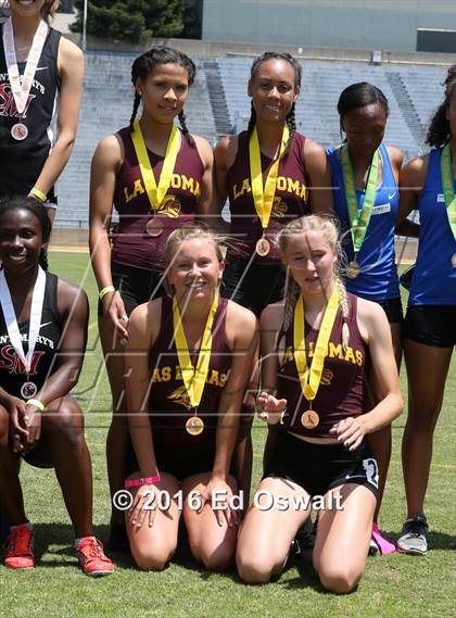 Thumbnail 1 in CIF NCS Masters Track and Field Championships (Girls 4x100 Meter Relay) photogallery.