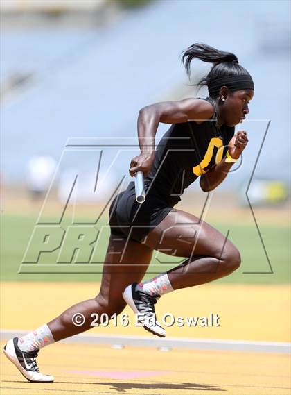 Thumbnail 1 in CIF NCS Masters Track and Field Championships (Girls 4x100 Meter Relay) photogallery.