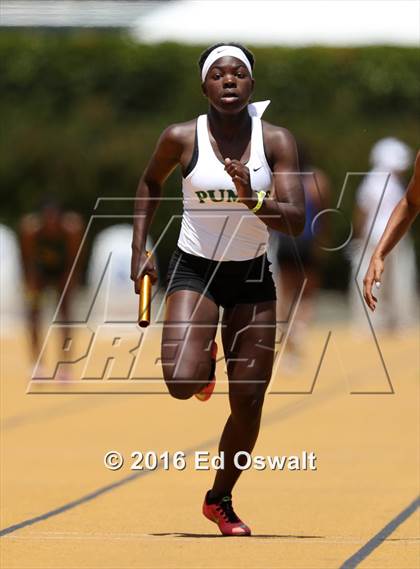 Thumbnail 2 in CIF NCS Masters Track and Field Championships (Girls 4x100 Meter Relay) photogallery.