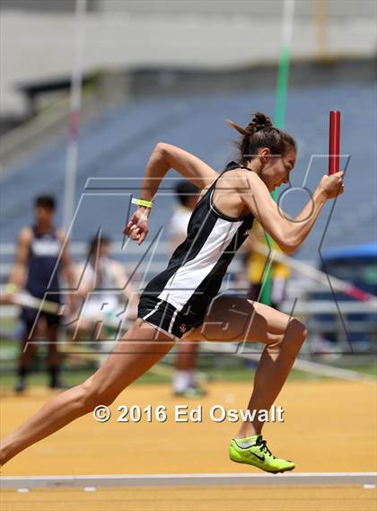 Thumbnail 3 in CIF NCS Masters Track and Field Championships (Girls 4x100 Meter Relay) photogallery.