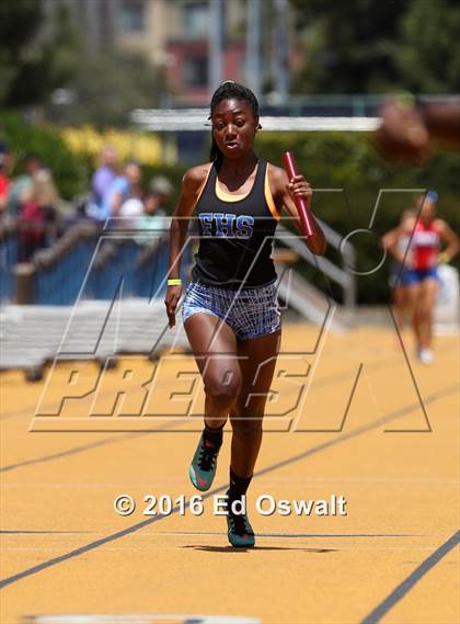 Thumbnail 1 in CIF NCS Masters Track and Field Championships (Girls 4x100 Meter Relay) photogallery.