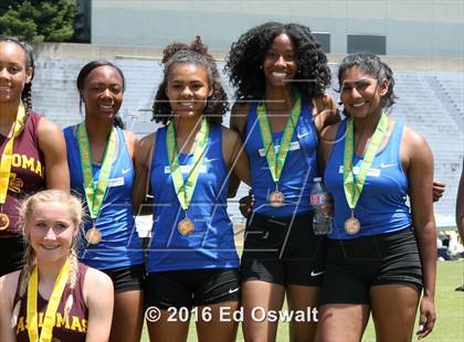 Thumbnail 3 in CIF NCS Masters Track and Field Championships (Girls 4x100 Meter Relay) photogallery.