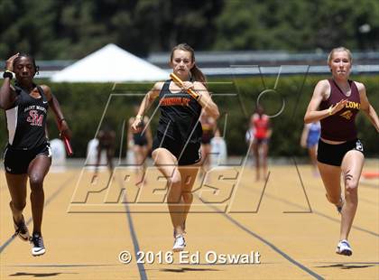 Thumbnail 3 in CIF NCS Masters Track and Field Championships (Girls 4x100 Meter Relay) photogallery.