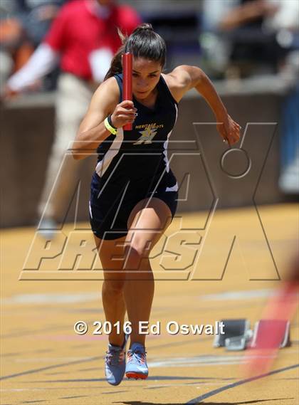 Thumbnail 1 in CIF NCS Masters Track and Field Championships (Girls 4x100 Meter Relay) photogallery.