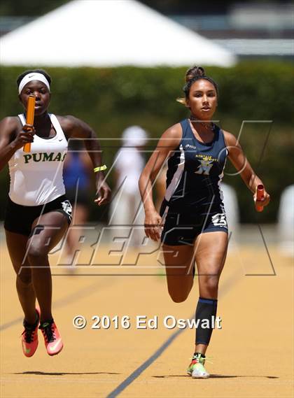 Thumbnail 1 in CIF NCS Masters Track and Field Championships (Girls 4x100 Meter Relay) photogallery.