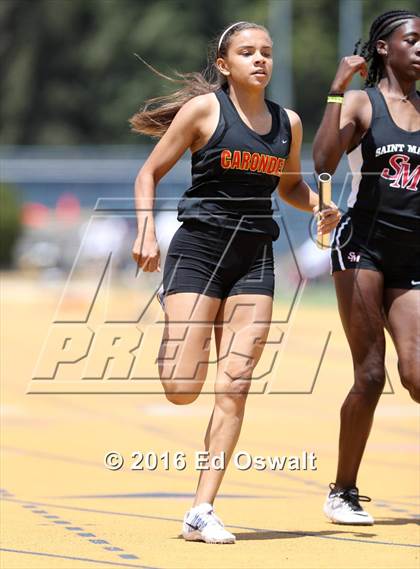 Thumbnail 1 in CIF NCS Masters Track and Field Championships (Girls 4x100 Meter Relay) photogallery.