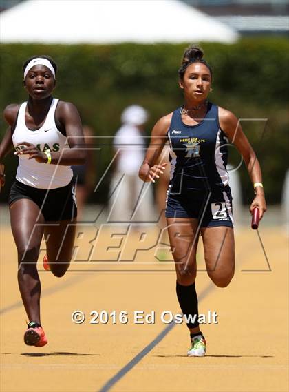 Thumbnail 3 in CIF NCS Masters Track and Field Championships (Girls 4x100 Meter Relay) photogallery.