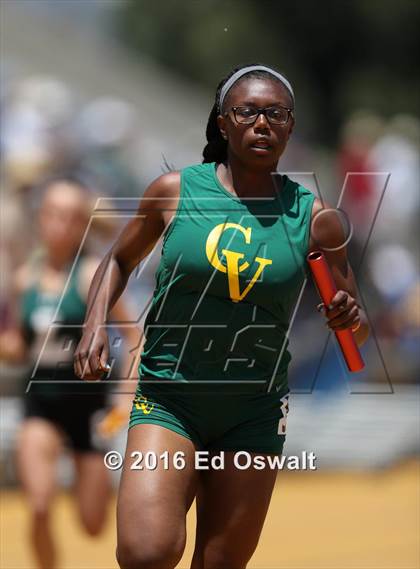 Thumbnail 1 in CIF NCS Masters Track and Field Championships (Girls 4x100 Meter Relay) photogallery.