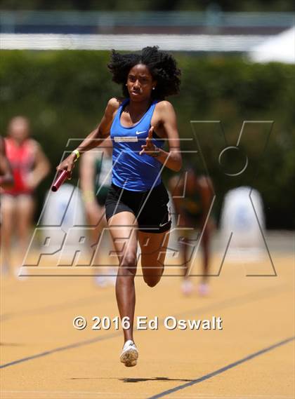 Thumbnail 2 in CIF NCS Masters Track and Field Championships (Girls 4x100 Meter Relay) photogallery.