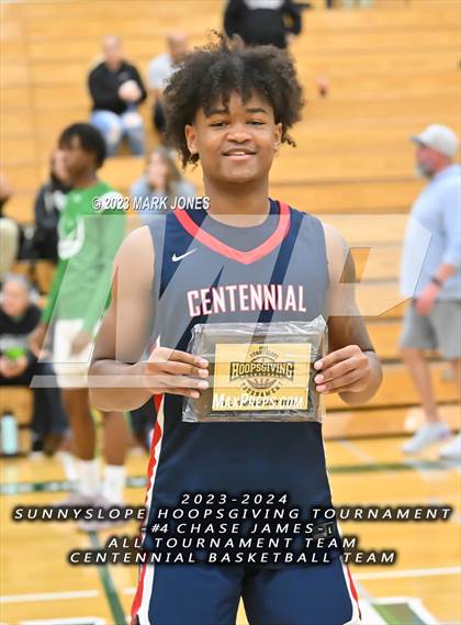 Thumbnail 1 in Centennial vs. Verrado (Sunnyslope Hoopsgiving Basketball Tournament) photogallery.
