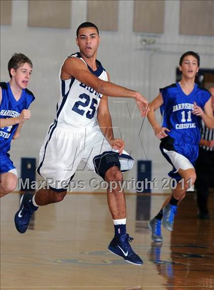 Thumbnail 1 in Lancaster County Christian vs Harrisburg Academy (CCAC Semifinals) photogallery.