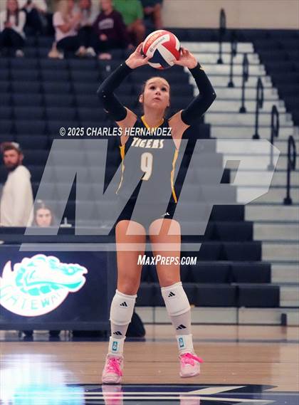 Thumbnail 2 in Gateway College Preparatory vs. Sealy (UIL 4A D2 Volleyball Area Playoff) photogallery.