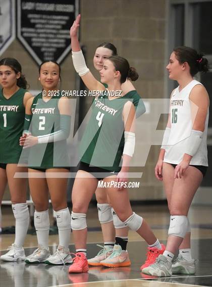 Thumbnail 2 in Gateway College Preparatory vs. Sealy (UIL 4A D2 Volleyball Area Playoff) photogallery.
