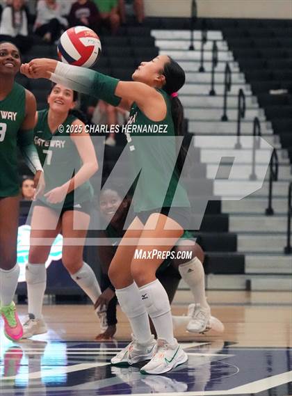 Thumbnail 1 in Gateway College Preparatory vs. Sealy (UIL 4A D2 Volleyball Area Playoff) photogallery.