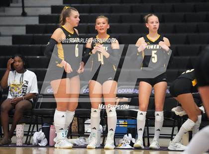 Thumbnail 3 in Gateway College Preparatory vs. Sealy (UIL 4A D2 Volleyball Area Playoff) photogallery.