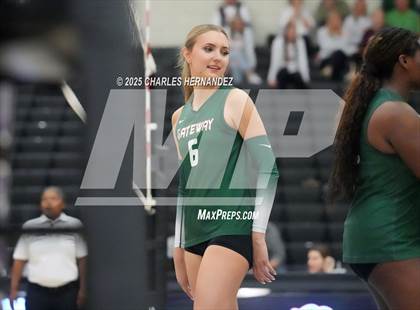 Thumbnail 3 in Gateway College Preparatory vs. Sealy (UIL 4A D2 Volleyball Area Playoff) photogallery.