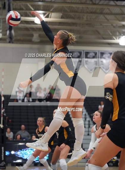 Thumbnail 3 in Gateway College Preparatory vs. Sealy (UIL 4A D2 Volleyball Area Playoff) photogallery.