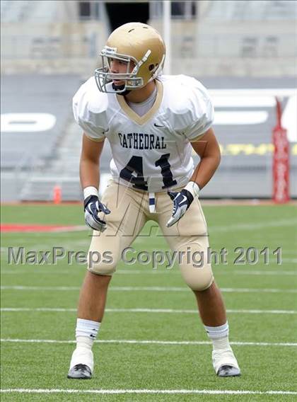 Thumbnail 2 in Indianapolis Cathedral vs. Centerville (Kirk Herbstreit National Kickoff Classic) photogallery.
