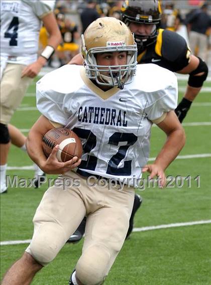 Thumbnail 3 in Indianapolis Cathedral vs. Centerville (Kirk Herbstreit National Kickoff Classic) photogallery.