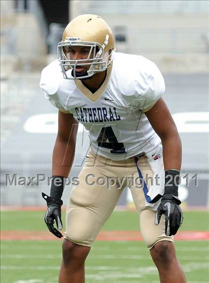 Thumbnail 3 in Indianapolis Cathedral vs. Centerville (Kirk Herbstreit National Kickoff Classic) photogallery.